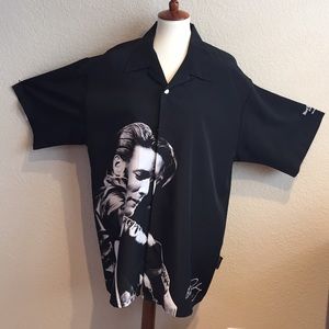 Men’s black polyester shirt